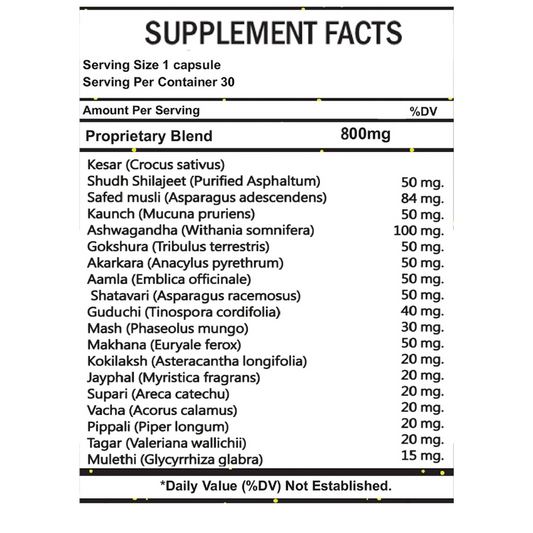 TOO HARD Male Enhancement | Ayurvedic Immunity Booster | 30 Veg Capsules (Pack of 2)