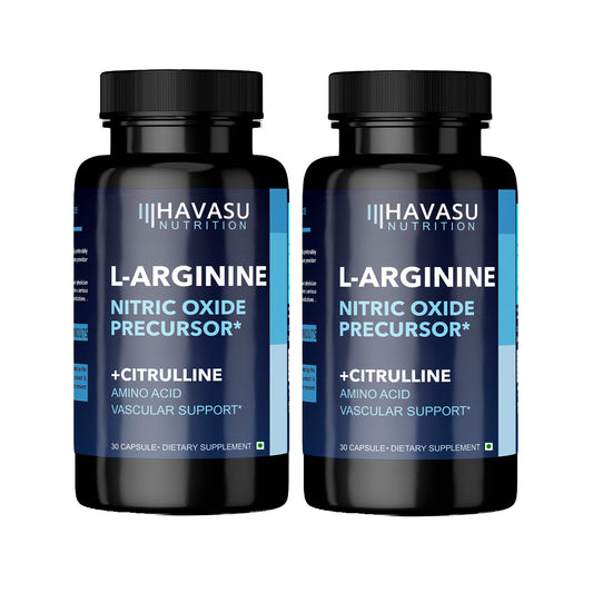 HAVASU L-Arginine L-Citrulline Supplement | 60 Capsules (Pack of 2)