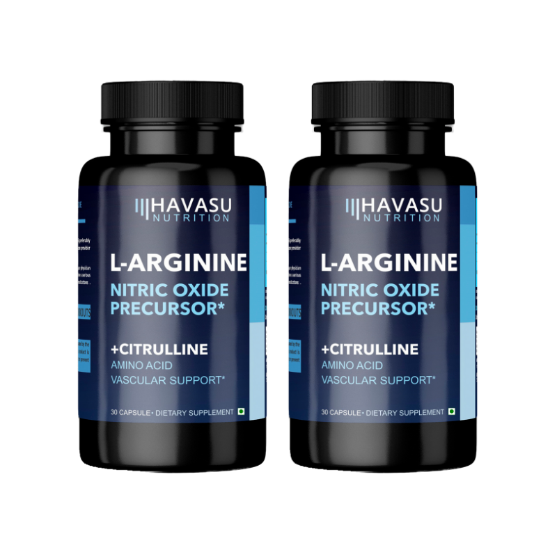 HAVASU L-Arginine L-Citrulline Supplement | 60 Capsules (Pack of 2)
