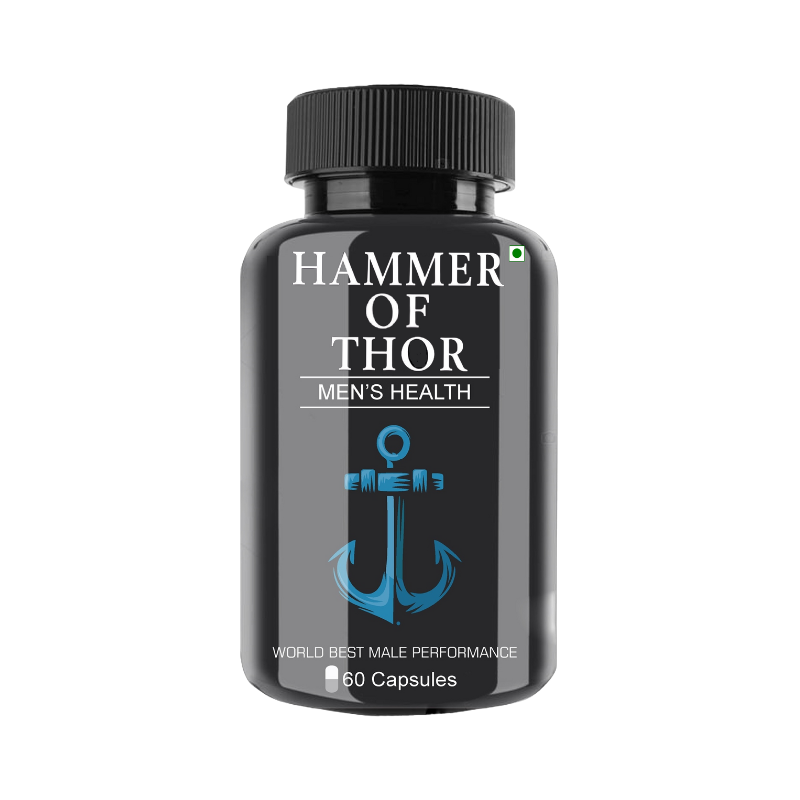 Hammer Of Thor Men's Supplement Ayurvedic Capsule For Performance, Stamina, Power (60 Capsules)  (Pack of 1)