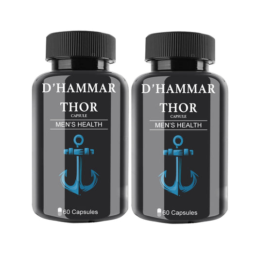 D' Hammar Thor Men's Supplement | Ayurvedic Capsules | 60 Capsules (Pack of 2)