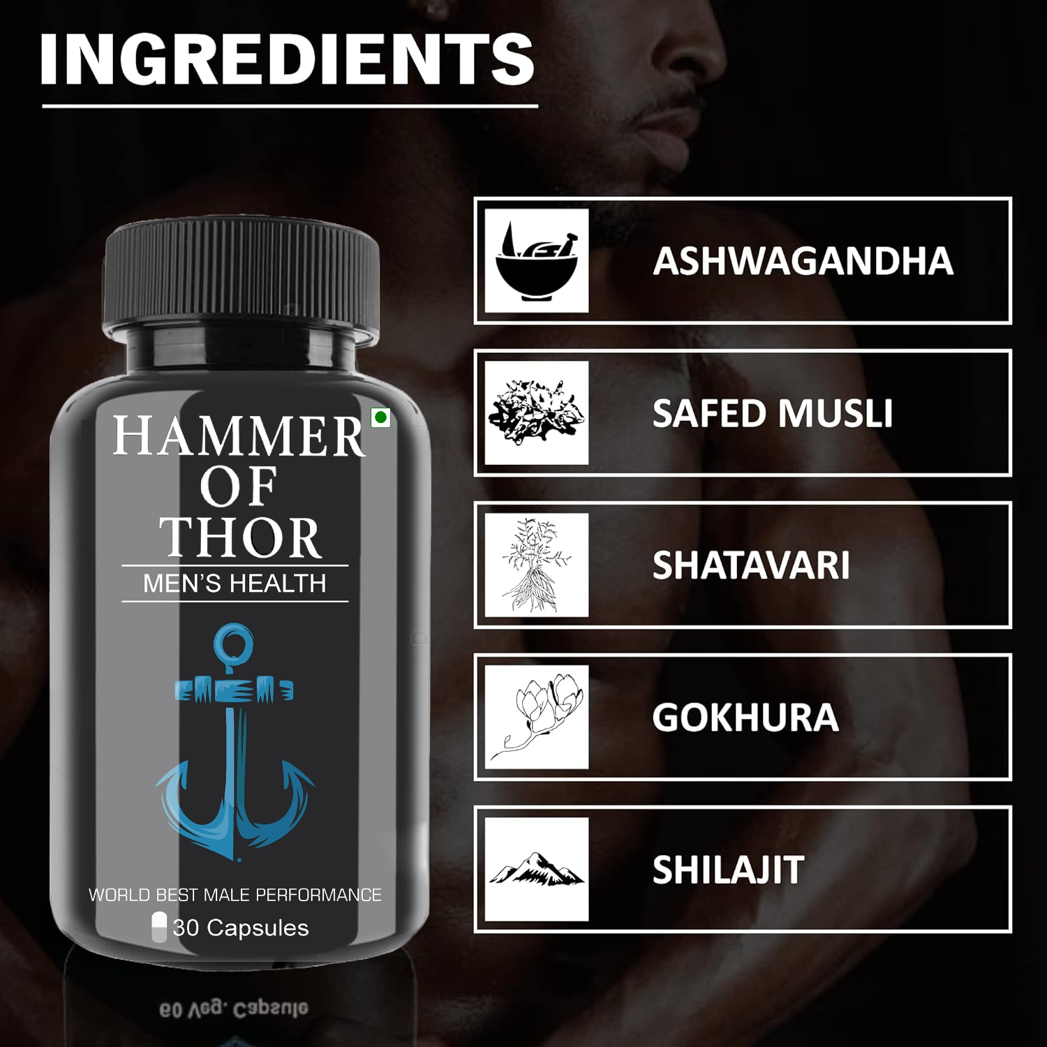 Hammer of thor Men's health Capsules (30cap)