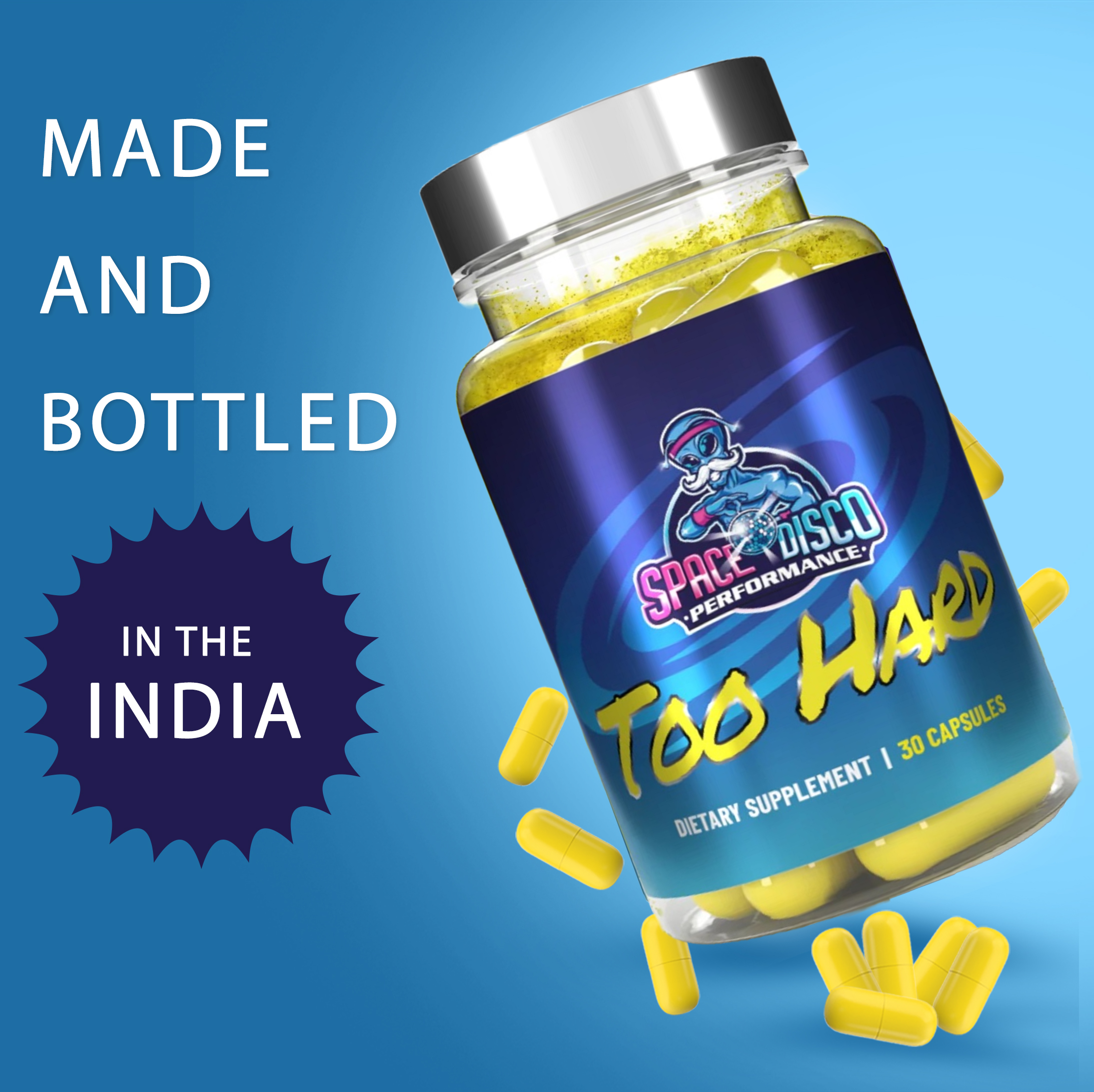 Too HARD Power Capsules for Men Blue | 30 Veg Capsules (Pack of 1)