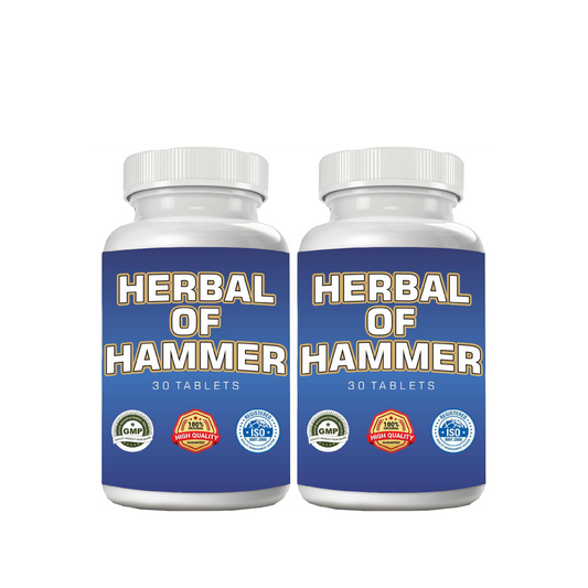 HERBAL OF HAMMER Ashwagandha Tablets for Strength & Energy (30 Tablets, Pack of 2)