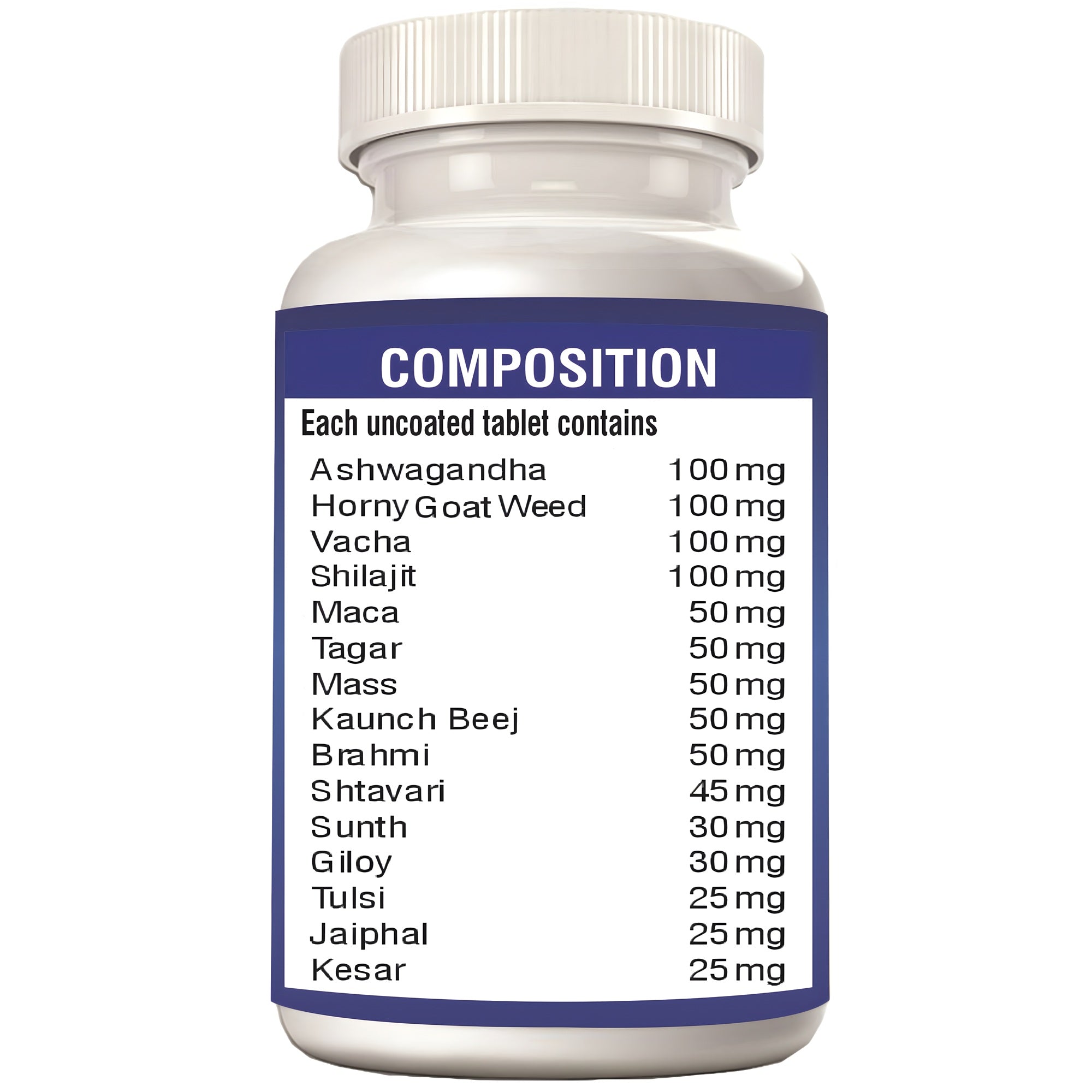 HERBAL OF HAMMER Ashwagandha Tablets for Strength & Stamina (30 Tablets, Pack of 1)